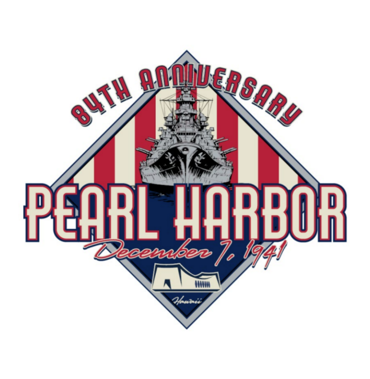 84th Anniversary Pearl Harbor Battleship Patch