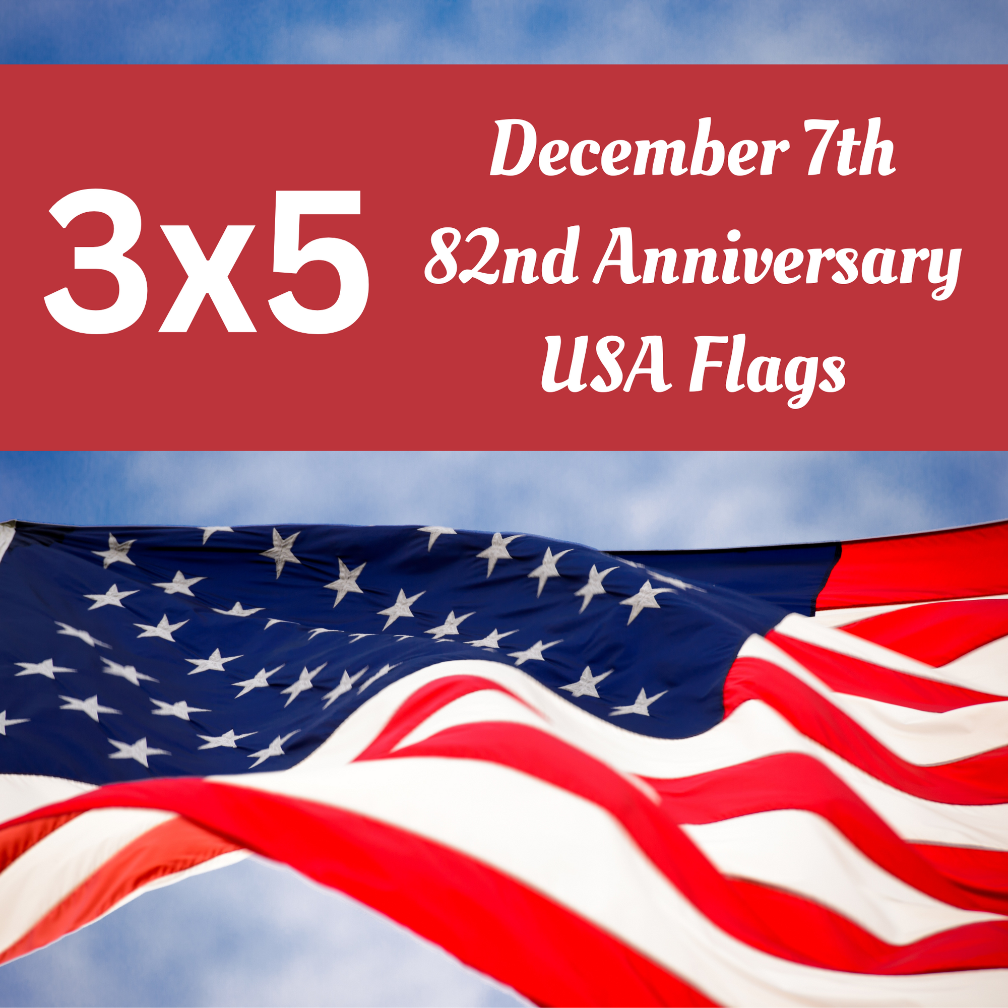 3x5 December 7th USA Flag Flown On USS Arizona Memorial At Pearl Harbor
