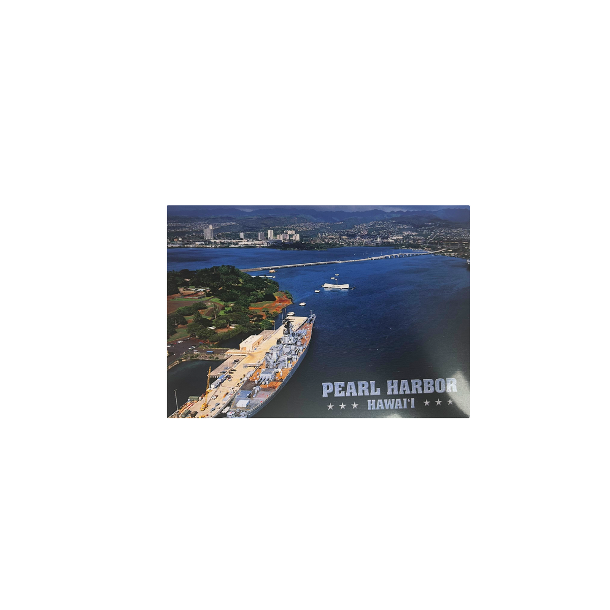 USS Arizona Memorial and USS Missouri, Pearl Harbor 4x6 Postcard