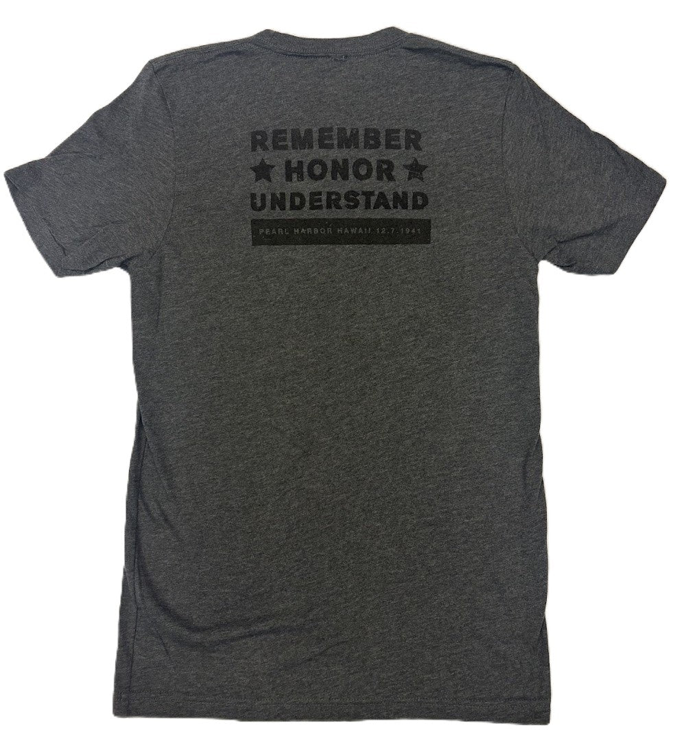 Men's American Tribute Brand Flag Plane T-Shirt, Dark Gray