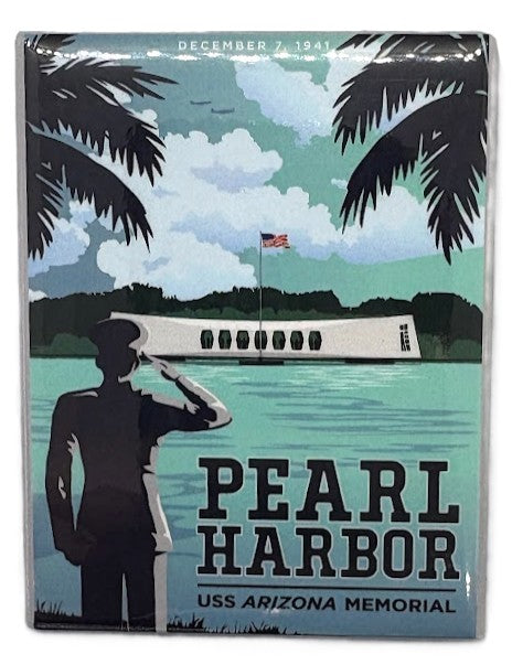 USS Arizona Memorial Salute Magnet