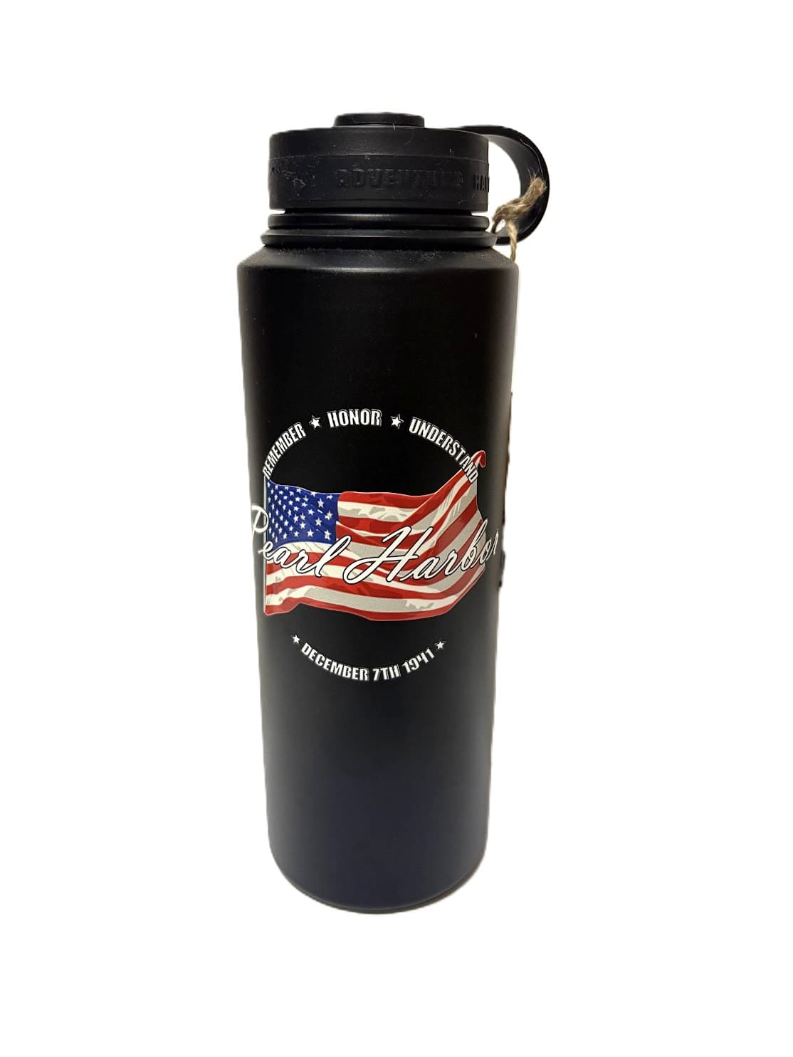 Remember Pearl Harbor 40oz Flask w/American Flag
