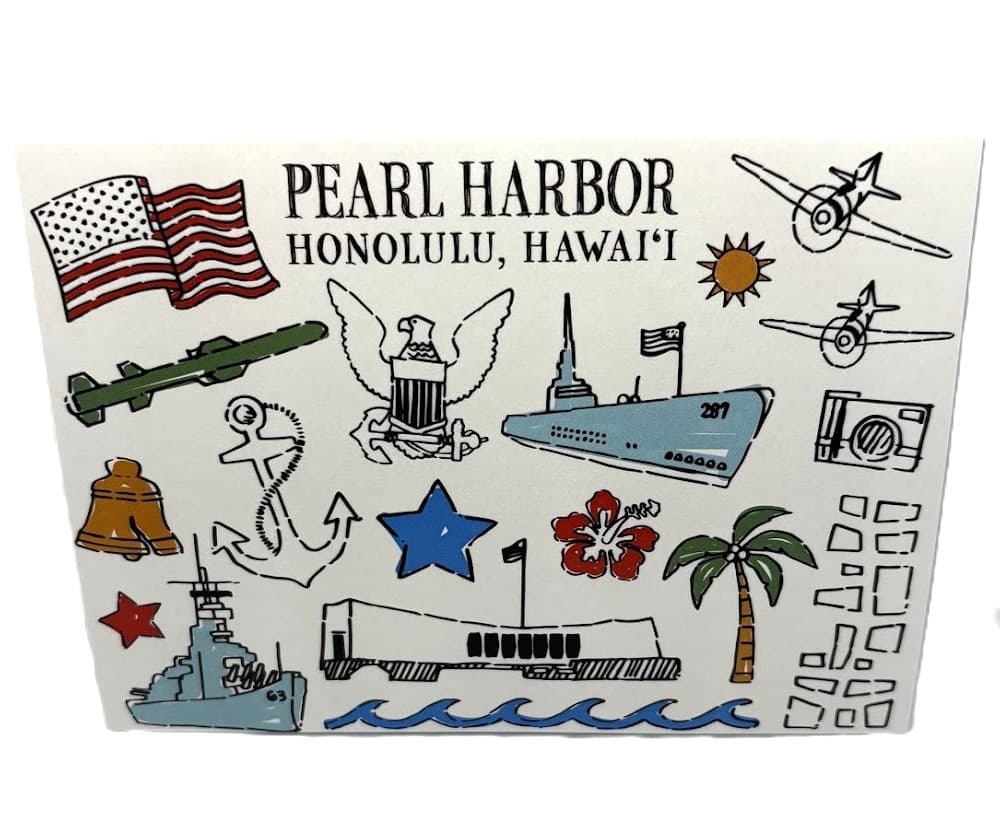 Pearl Harbor Icon Art Postcard