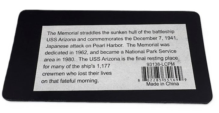 Pearl Harbor License Plate Tin Magnet