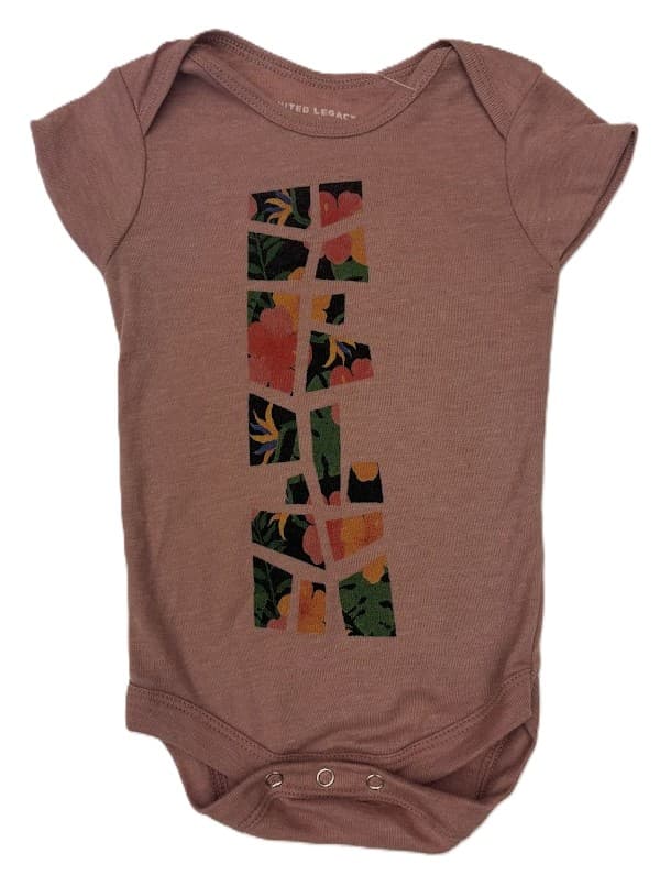 SOUTHWIND PRESS - KIDS TOL FLOWER ONESIE CORAL