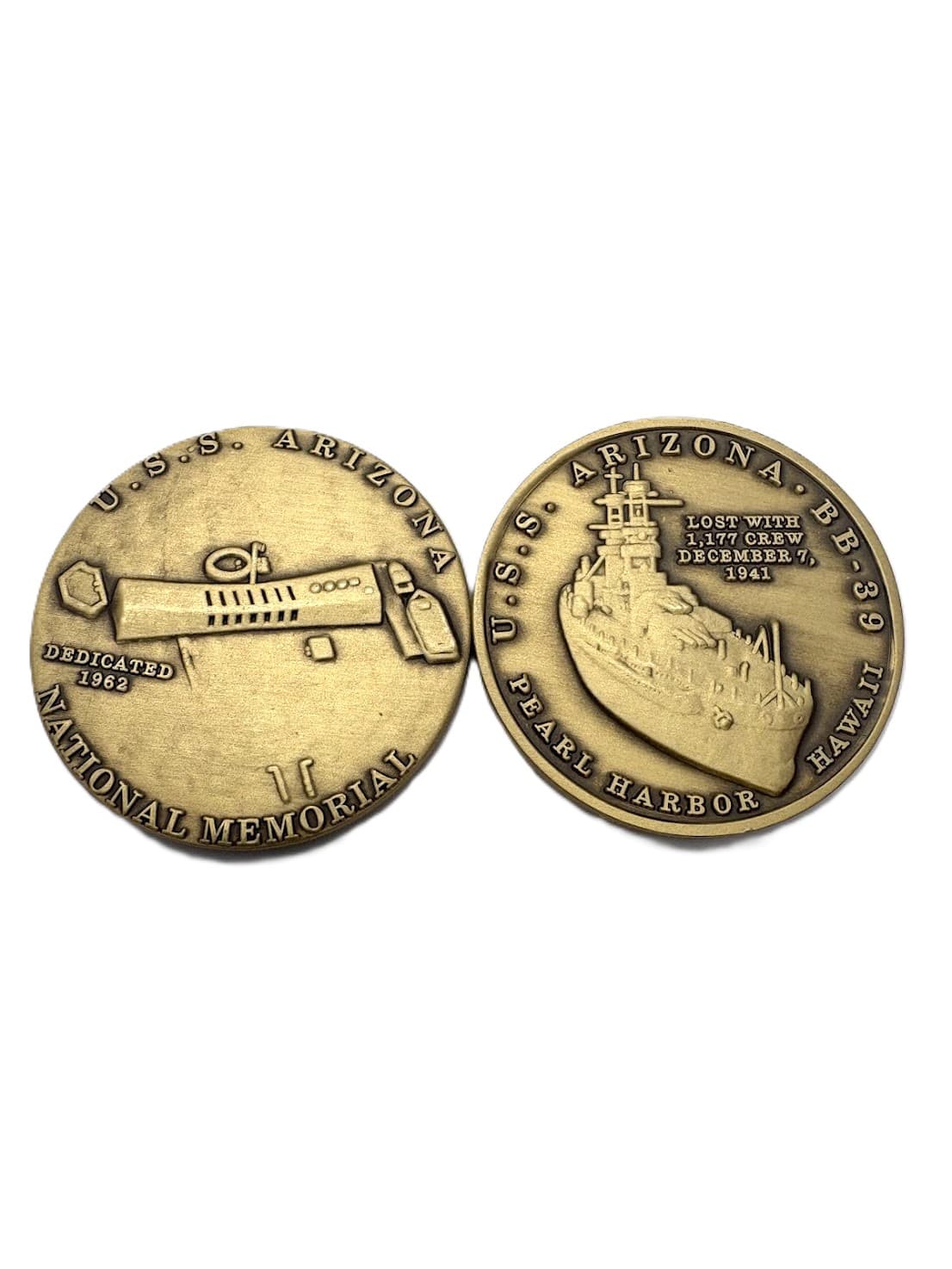 USS Arizona BB39 Challenge Coin