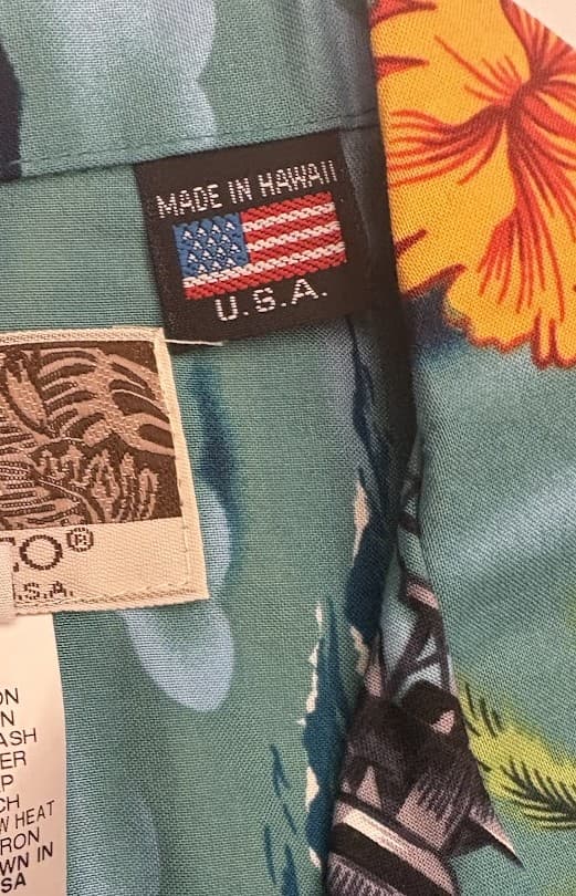 Aloha Turq Button Up Shirt