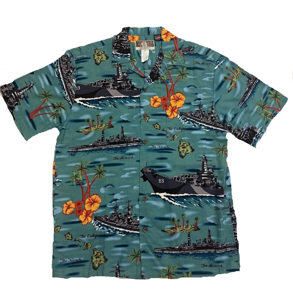 Aloha Turq Button Up Shirt