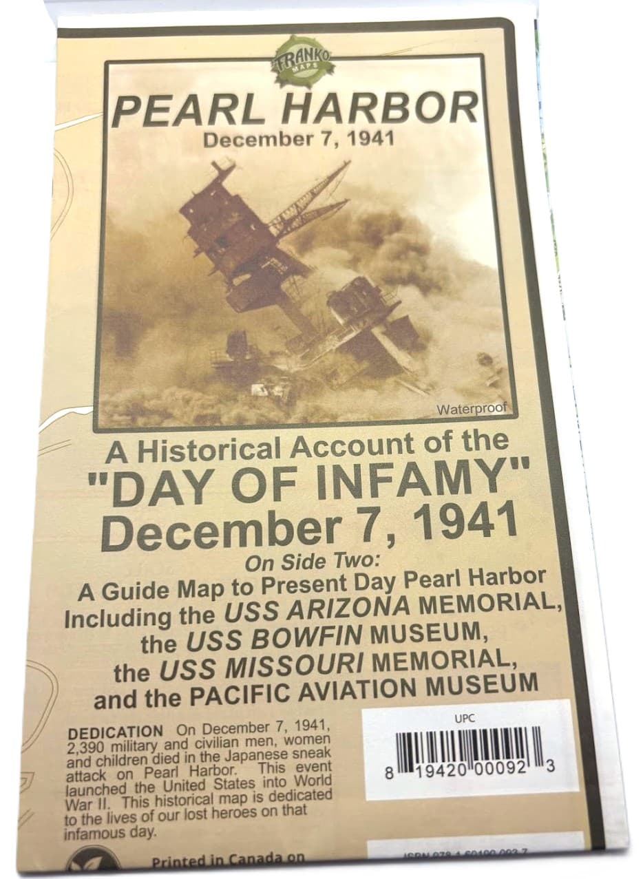 Pearl Harbor Then & Now Franko Map
