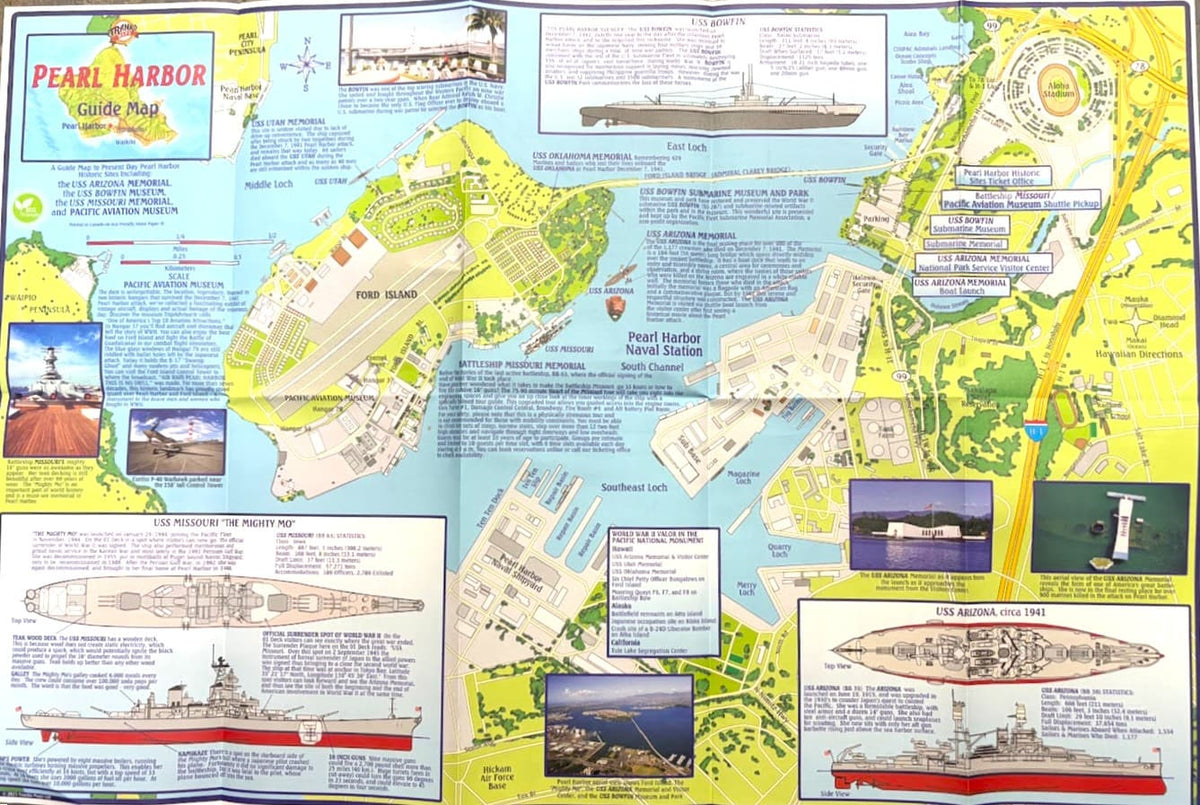 Pearl Harbor Then & Now Franko Map