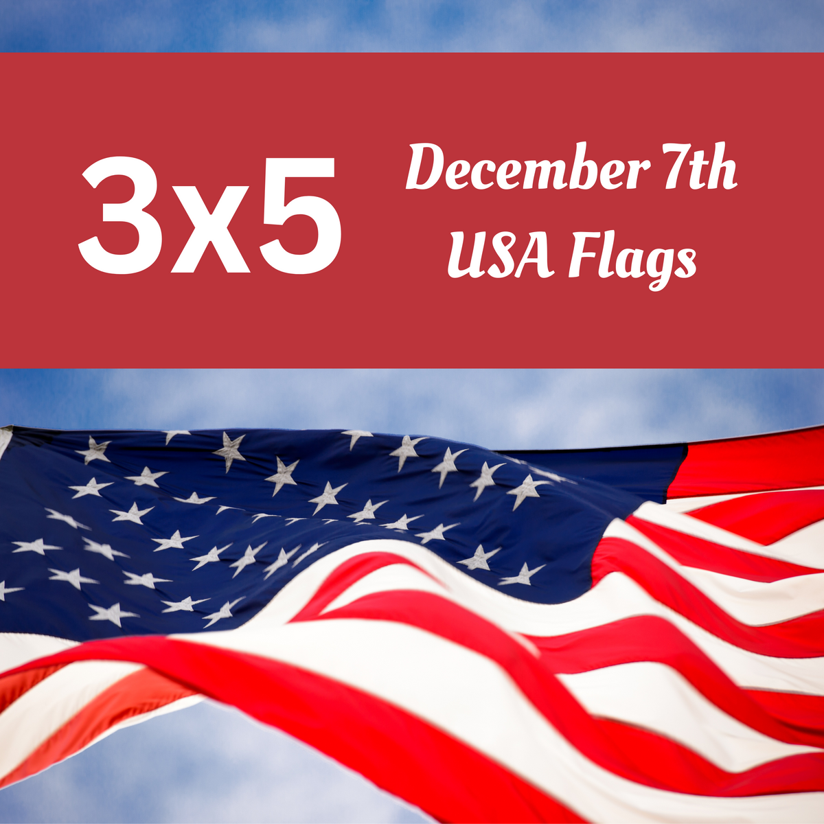 3x5 December 7th USA Flag Flown On USS Arizona Memorial At Pearl Harbor