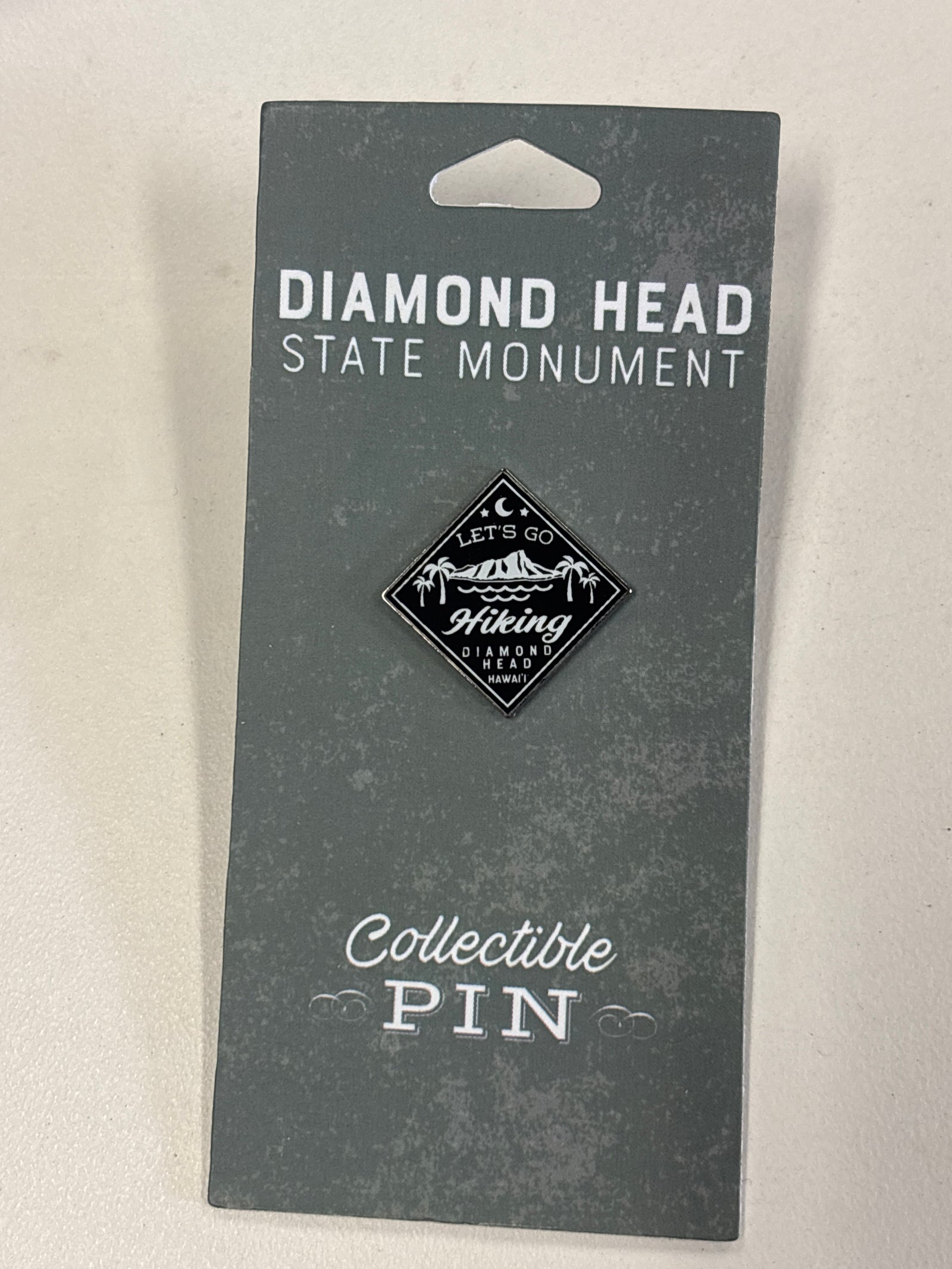 "Let's Go Hiking" Diamond Head Pin