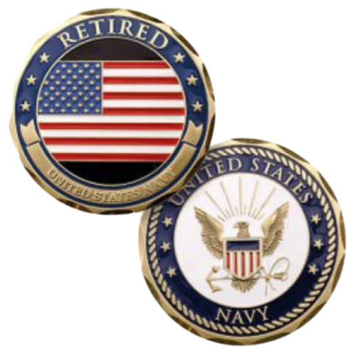 Retired US Navy Coin