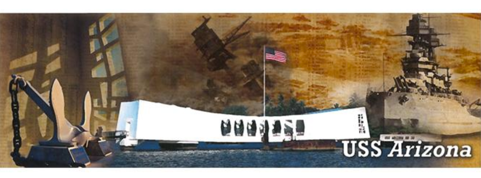 USS Arizona Memorial Historic Collage Bookmark