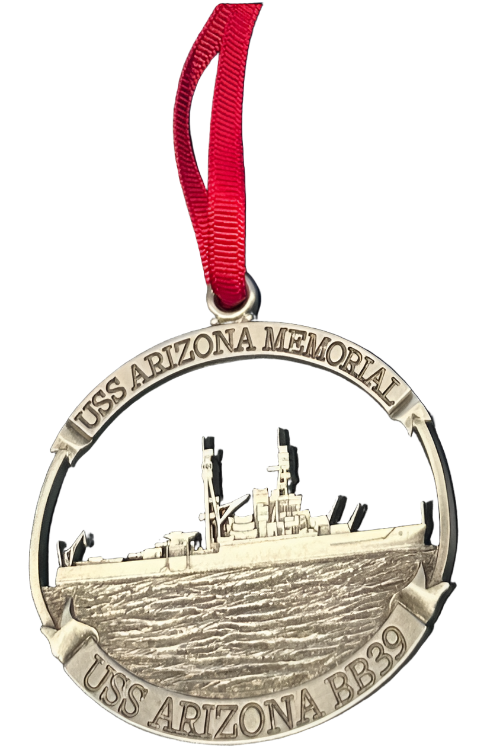 USS Arizona BB-39 Pewter Ornament