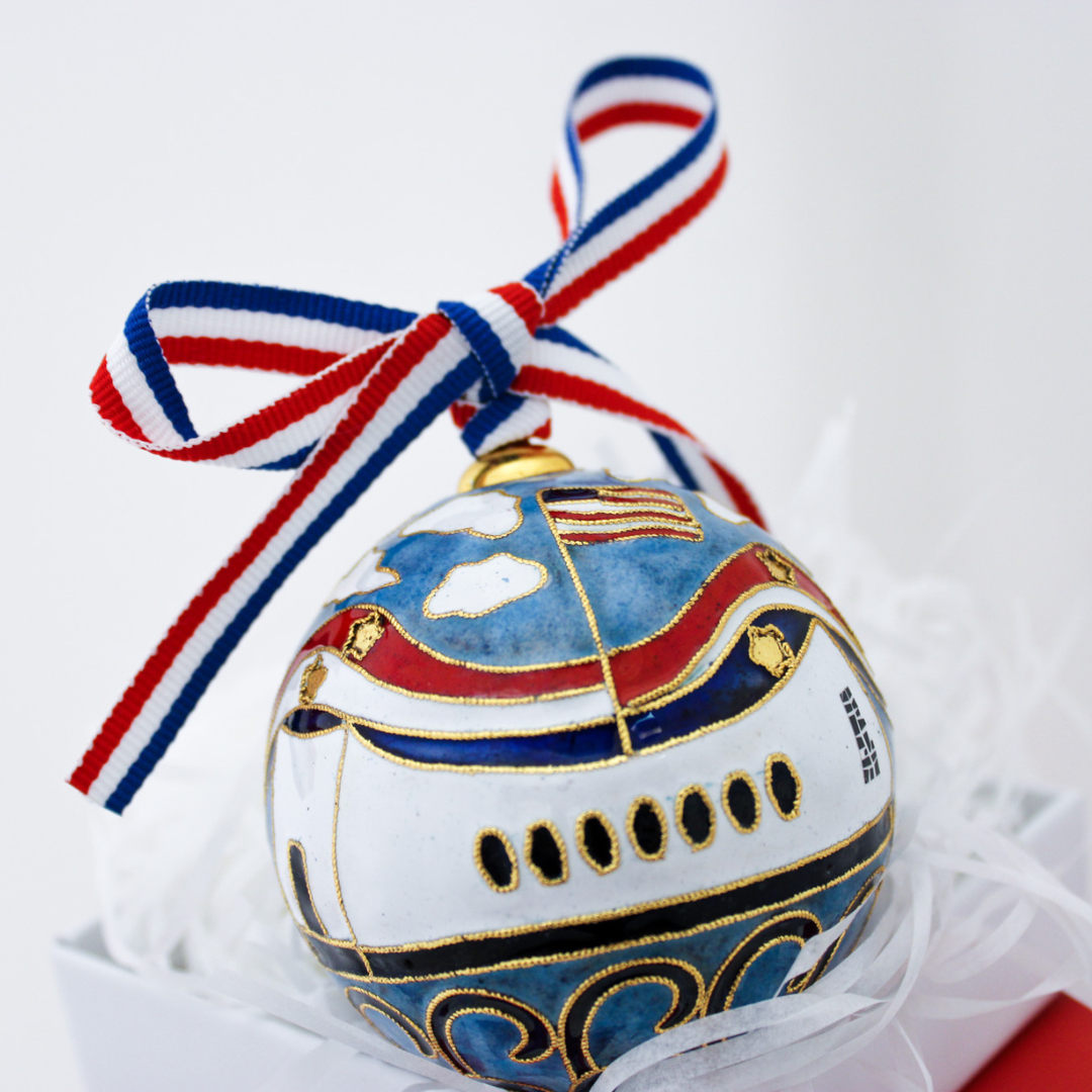 USS Arizona Memorial Handcrafted Metal Ornament, Gold