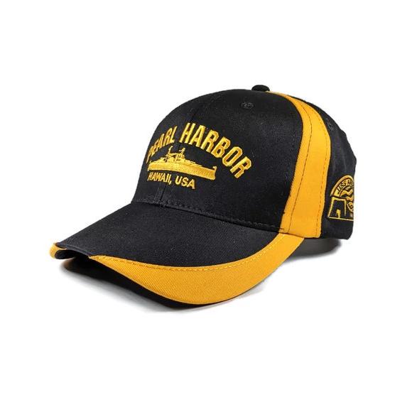 USS Arizona Battleship Black And Gold Cap