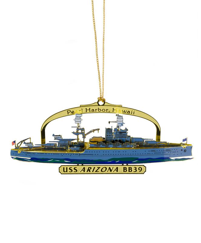 USS Arizona Christmas Ornament