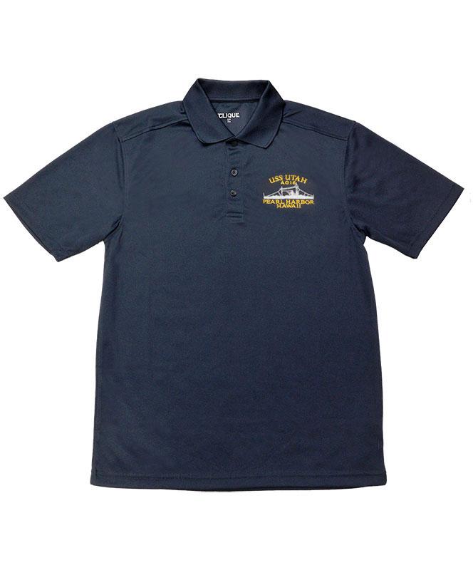 Men's USS Utah Sports Polo, Navy