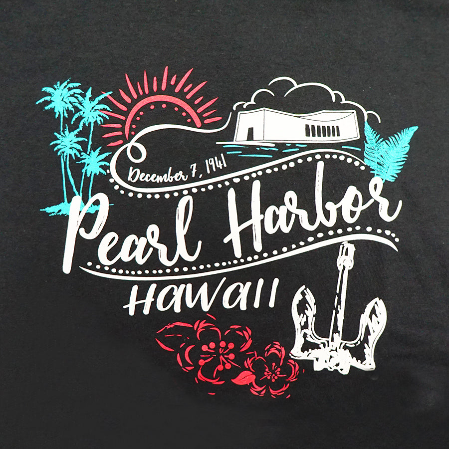 Women's Long Sleeve Script Scroll Shirt, Black