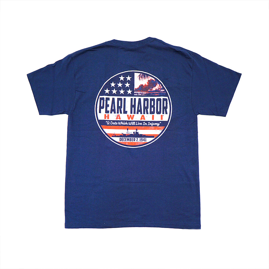 Men's Pearl Harbor Stars And Stripes T-Shirt, Navy Blue