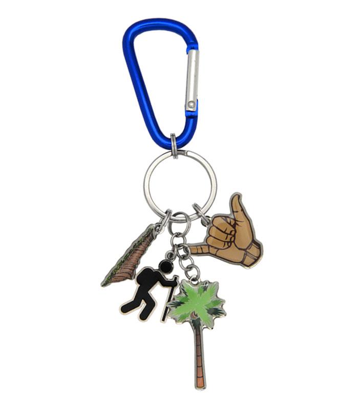 Diamond Head Charm Keychain