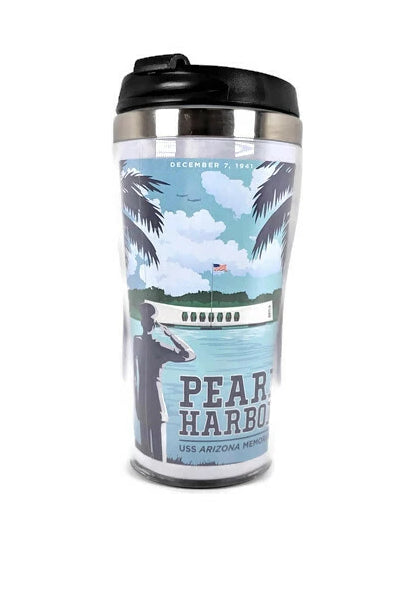 Salute USS Arizona Retro Tumbler