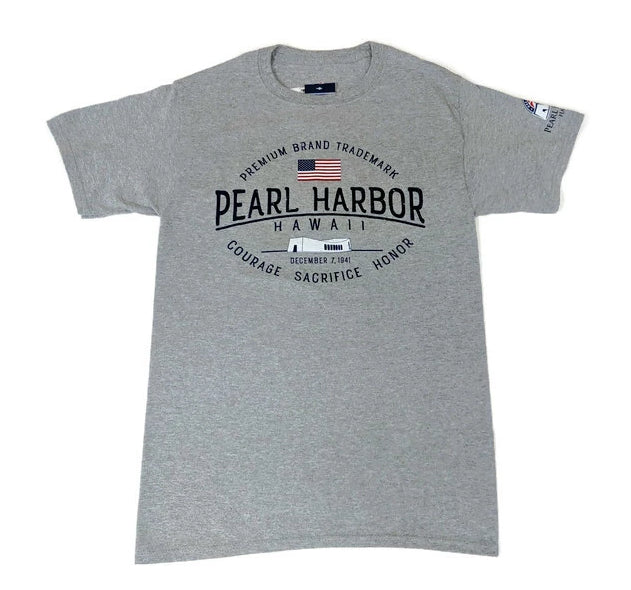 Men's Pearl Harbor Oval T-Shirt, Grey