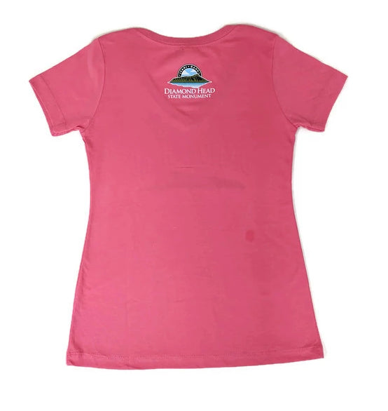 Women's Diamond Head Hibiscus T-Shirt, Pink