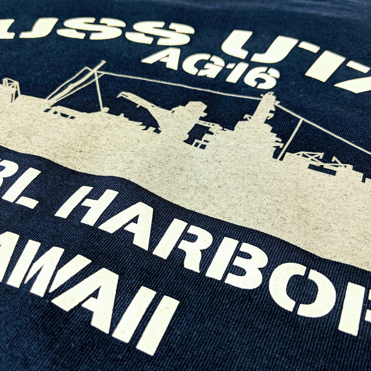 USS Utah AG16 Silhouette Shirt, Dark Blue
