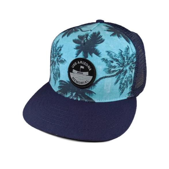 USS Arizona Memorial Aloha Palm Tree Trucker Cap