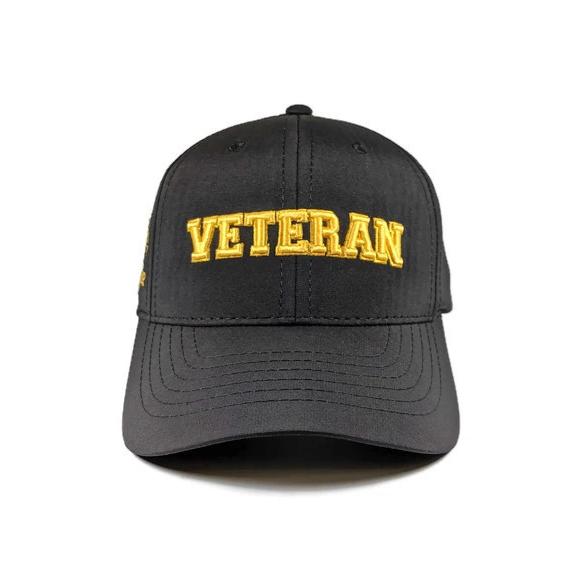 Veteran Pearl Harbor Logo Black And Gold Cap