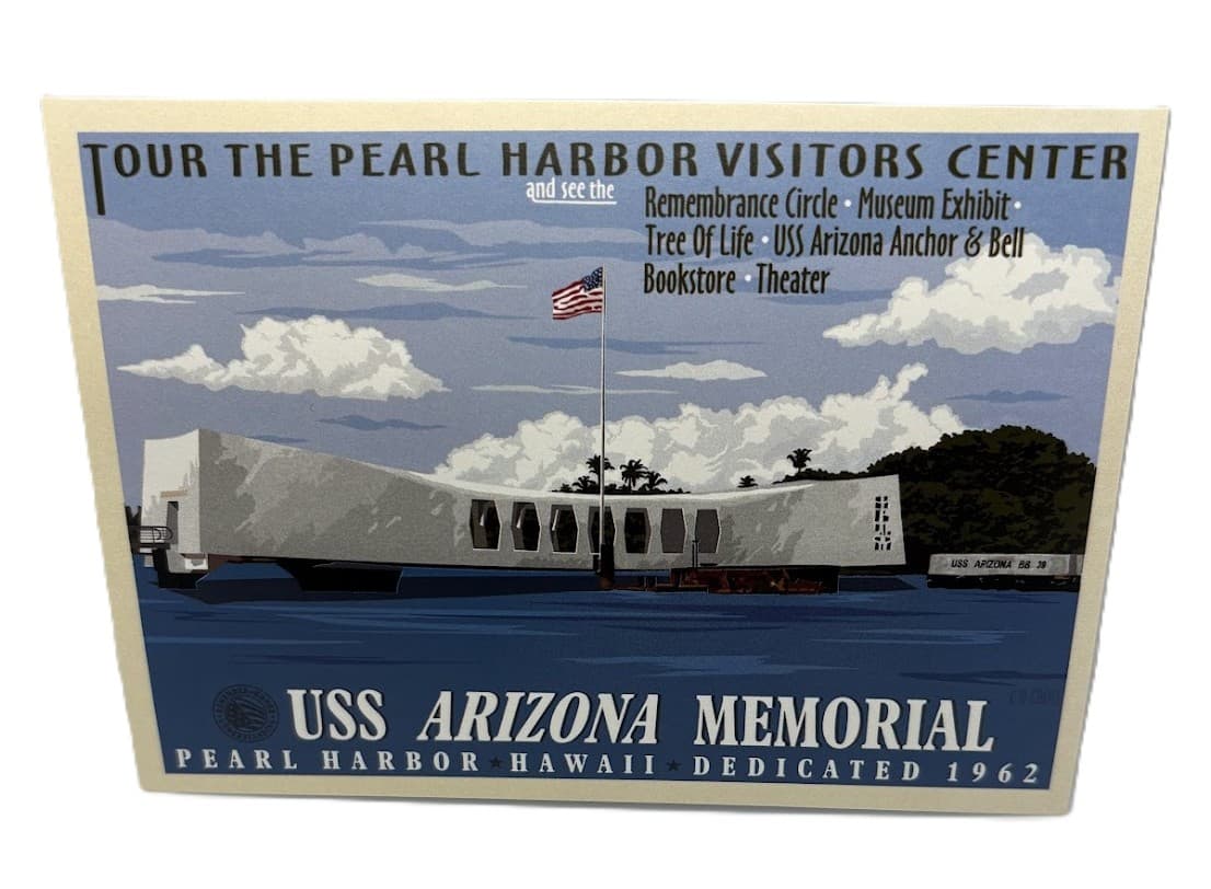Retro Ranger USS Arizona Memoria 4x6 Postcard