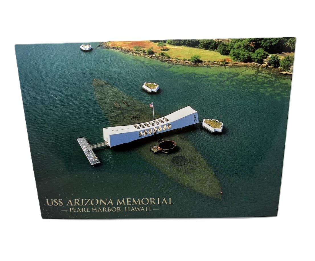 USS Arizona Memorial Aerial 4x6 Postcard