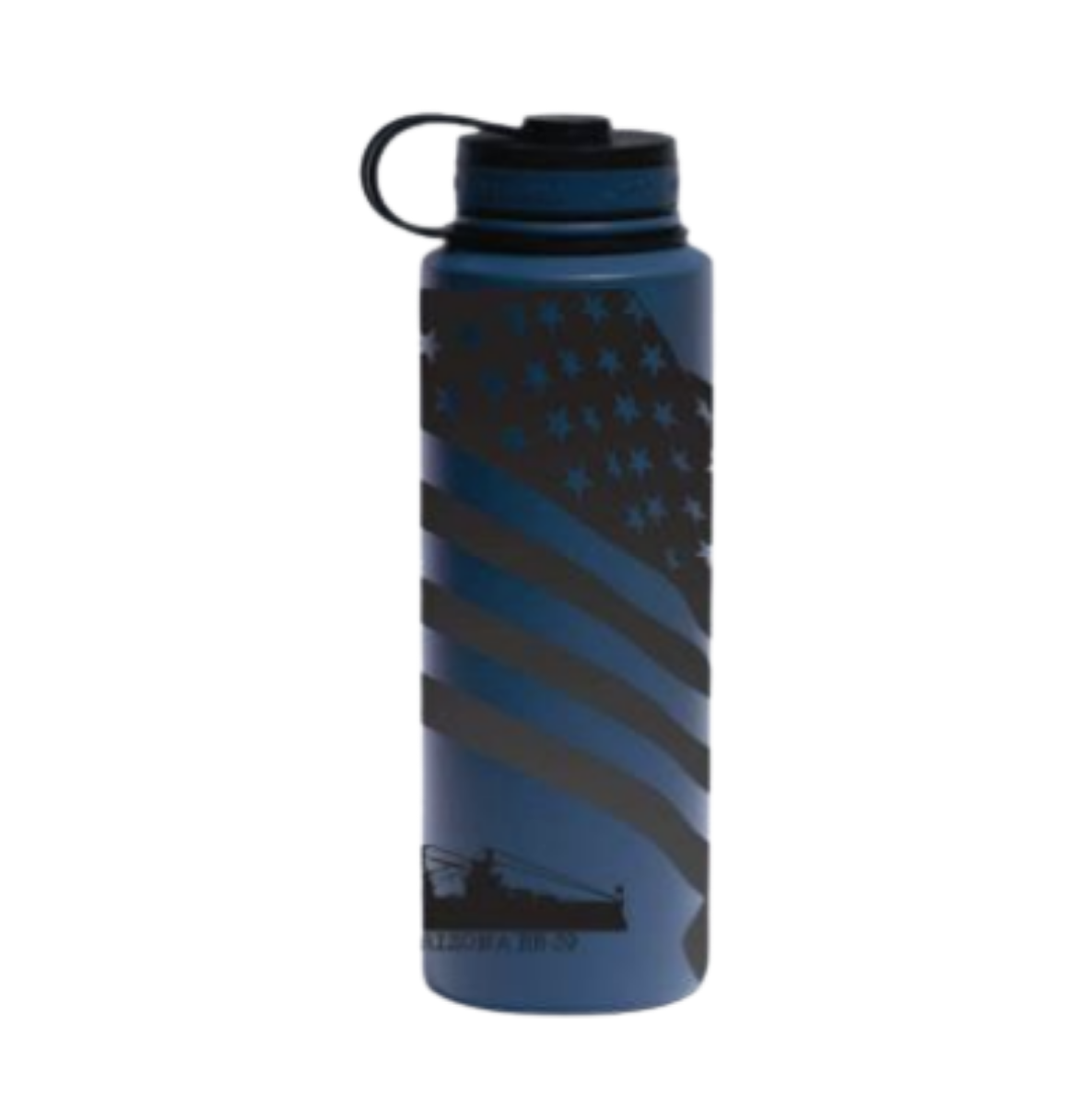 84th Anniversary Pearl Harbor USA Flag Wrap 40 Ounce Flask