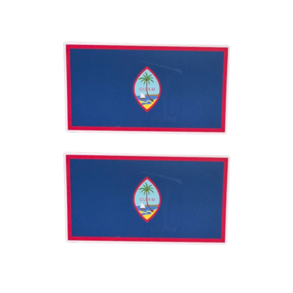 Guam Flag Sticker 2-Pack