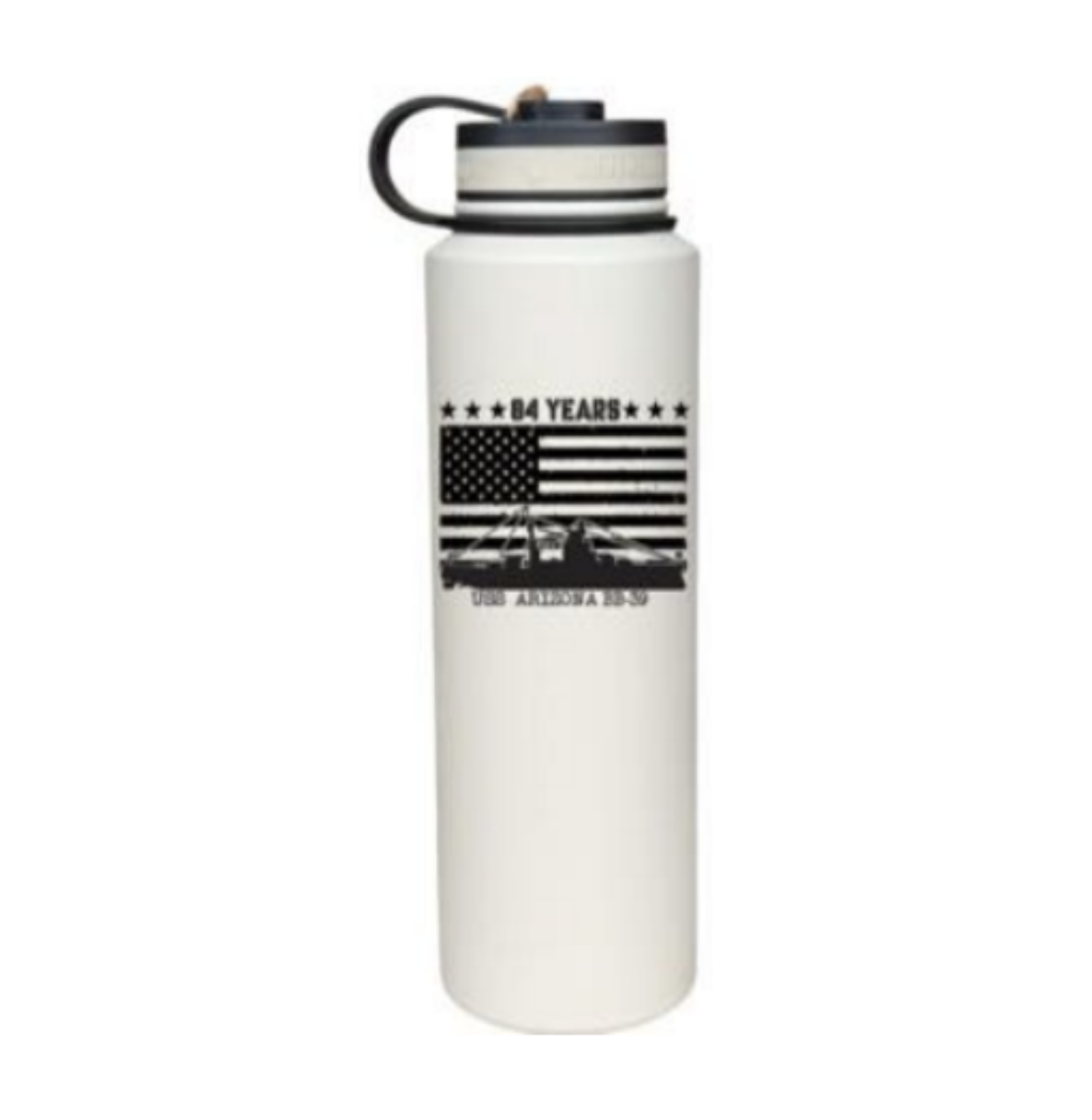 84th Anniversary USS Arizona BB39 Flag Wrap 40 Ounce Flask