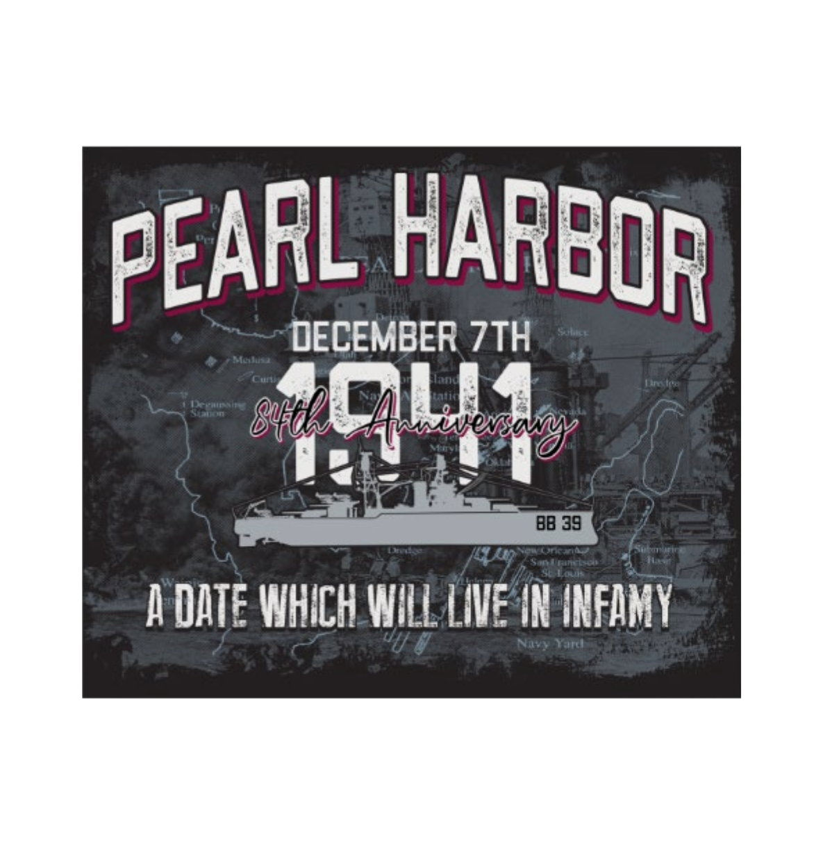 84th Anniversary Pearl Harbor Day of Infamy Magnet