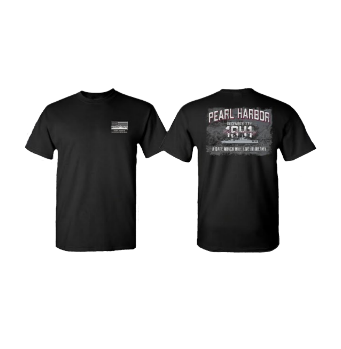 84th Anniversary Pearl Harbor Day of Infamy Black Tee