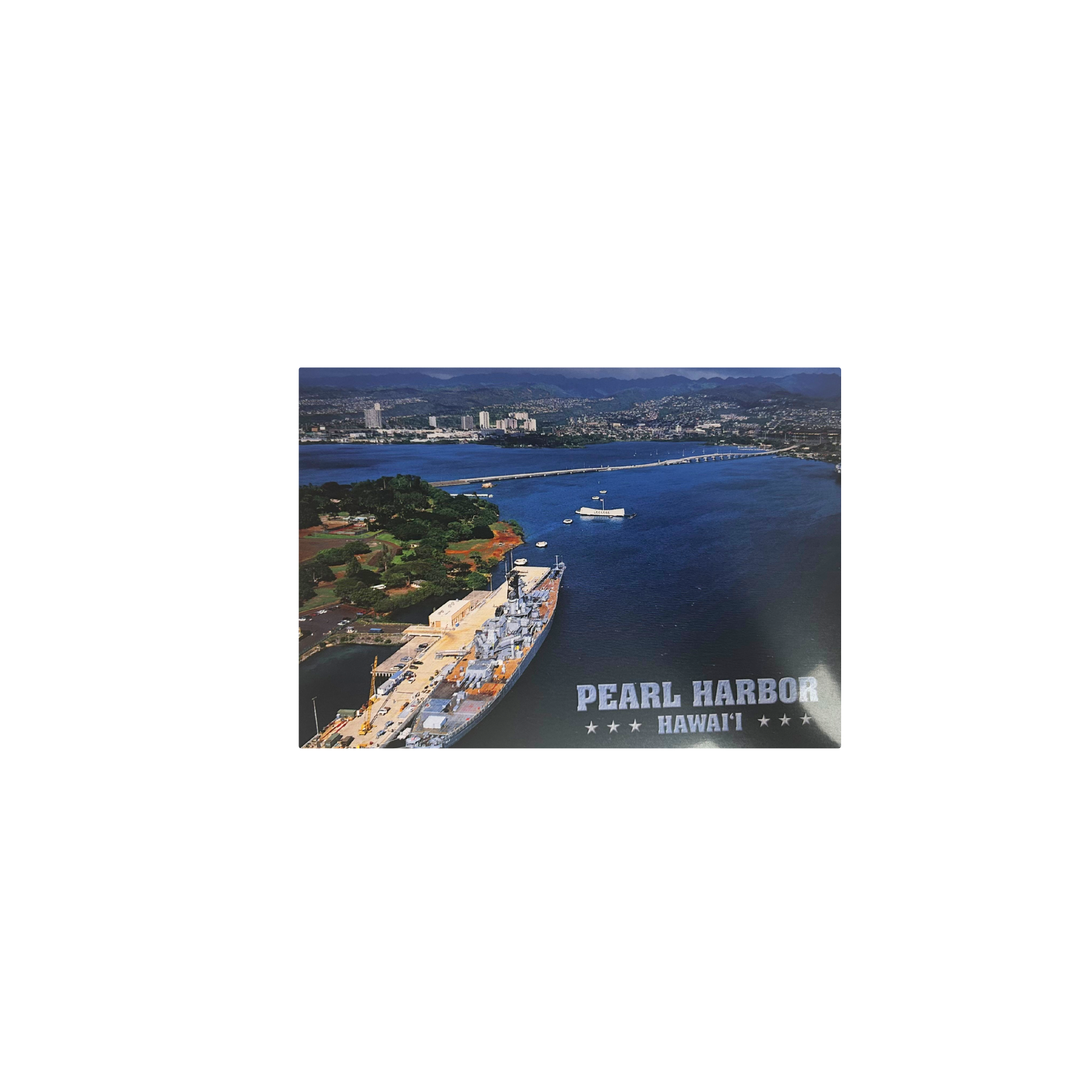 USS Arizona Memorial and USS Missouri, Pearl Harbor 4x6 Postcard