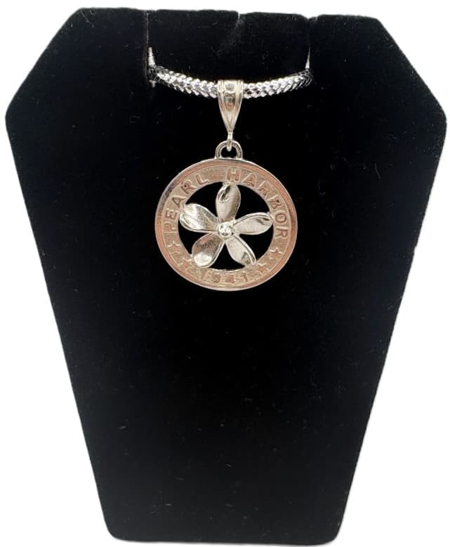 Sterling Silver Pearl Harbor Propeller Frame Pendant
