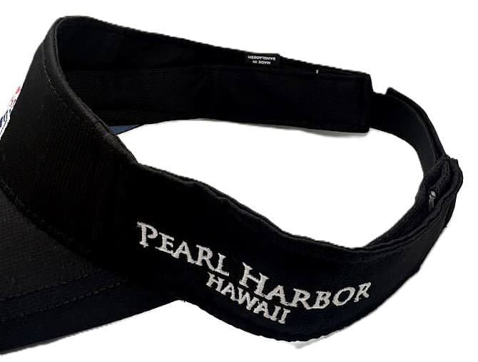 Men's Black Pearl Harbor Logo Visor