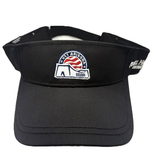 Men's Black Pearl Harbor Logo Visor