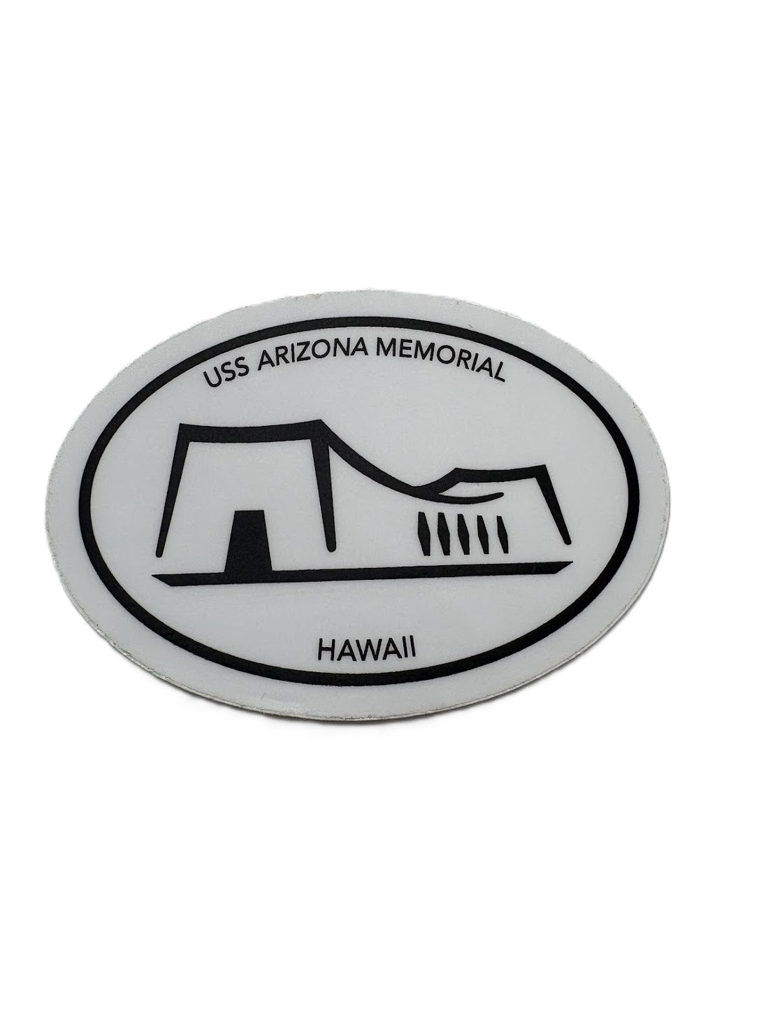 USS Arizona Memorial Black &amp; White Sticker
