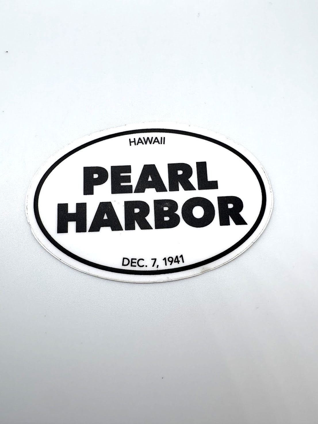 Pearl Harbor Hawaii Black &amp; White Sticker