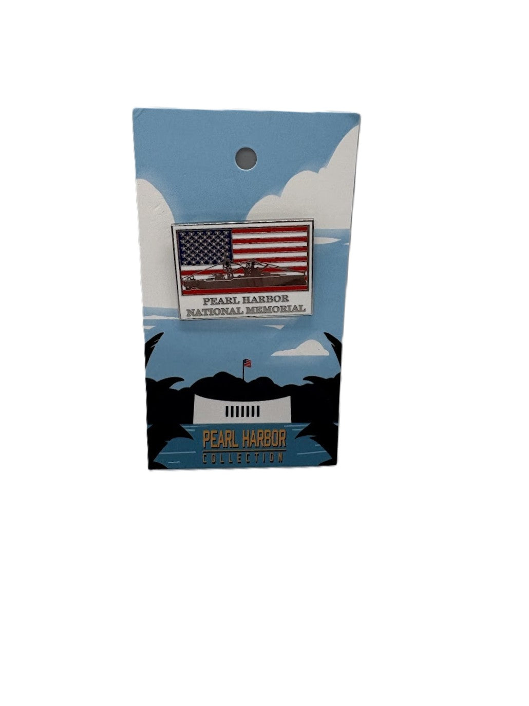 USS AZ FLAG SHIP PIN SILVER