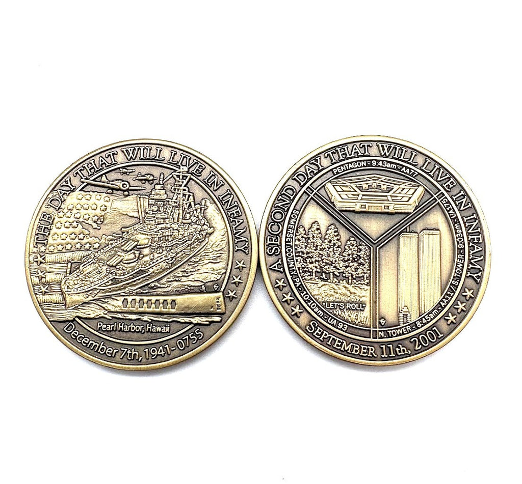 Days of Infamy: Pearl Harbor & September 11th Challenge Coin