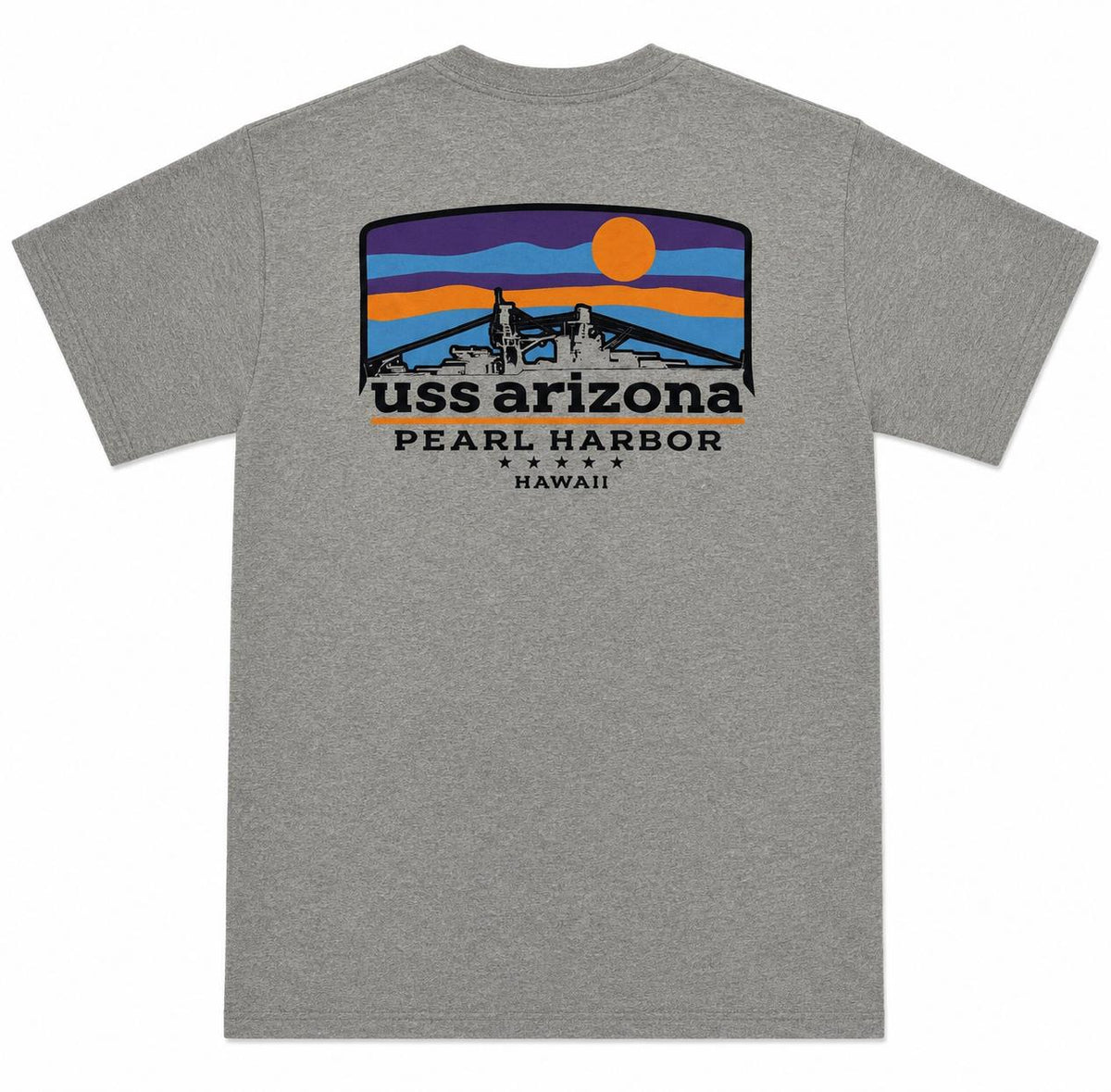 Men's USS Arizona Ship Sunset T-Shirt