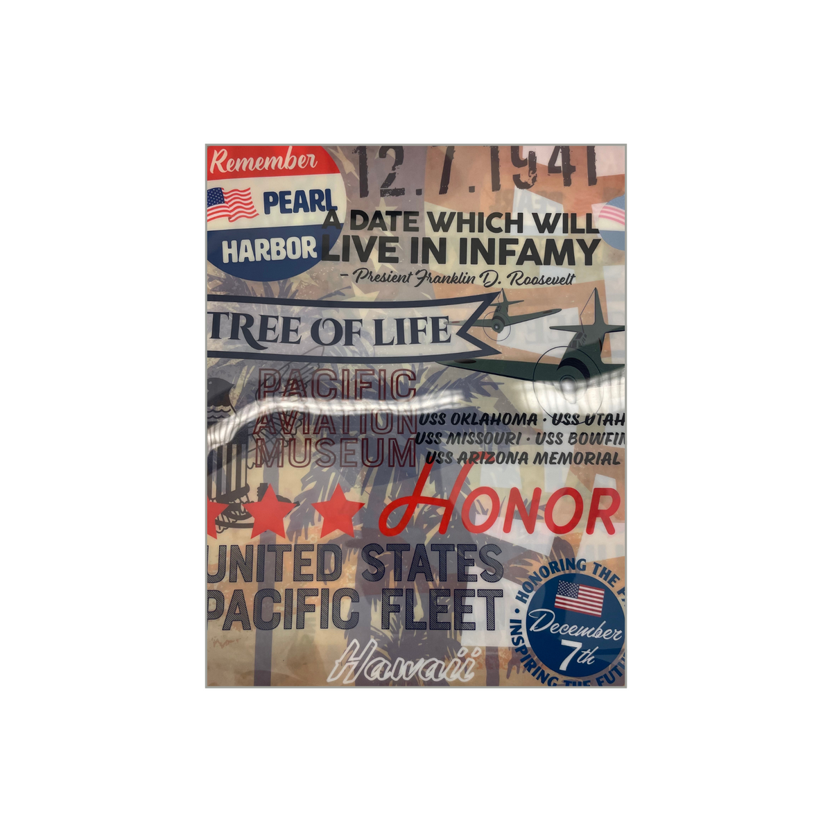 Pearl Harbor Folder, Blue