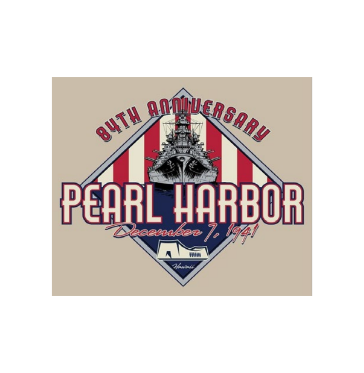 84th Anniversary Pearl Harbor Battleship Tee